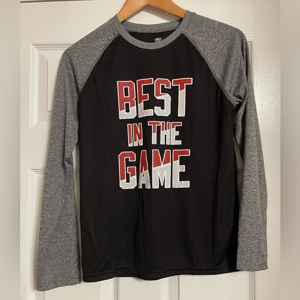 Athletic Works Black & Gray Performance Active Tee